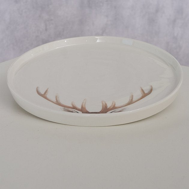 Boltze Teller Aspen Hirschgeweih 20,5 cm Ø