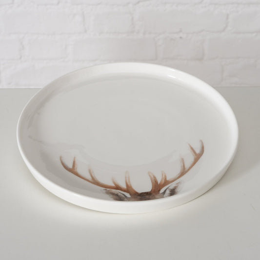 Boltze Teller Aspen Hirschgeweih 20,5 cm Ø