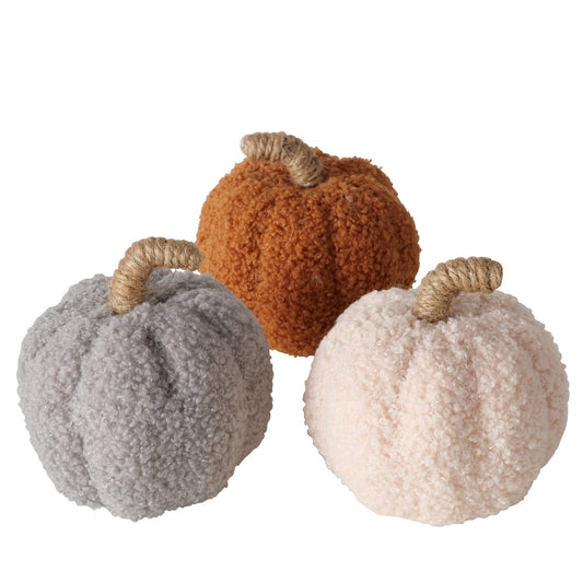 Boltze Deko Kürbis aus Jute & Plüsch
