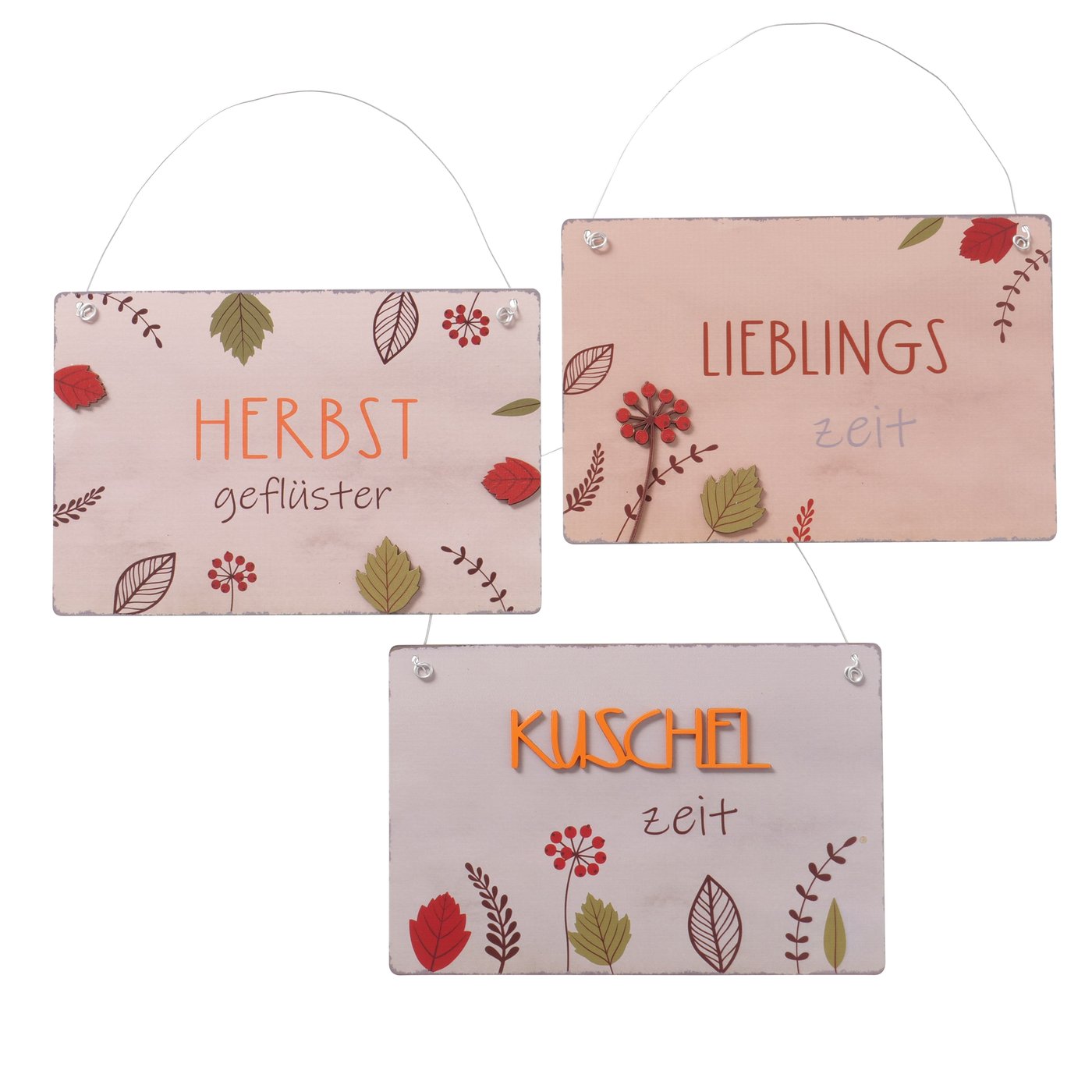 Boltze Herbst Deko Metall Schild Levana