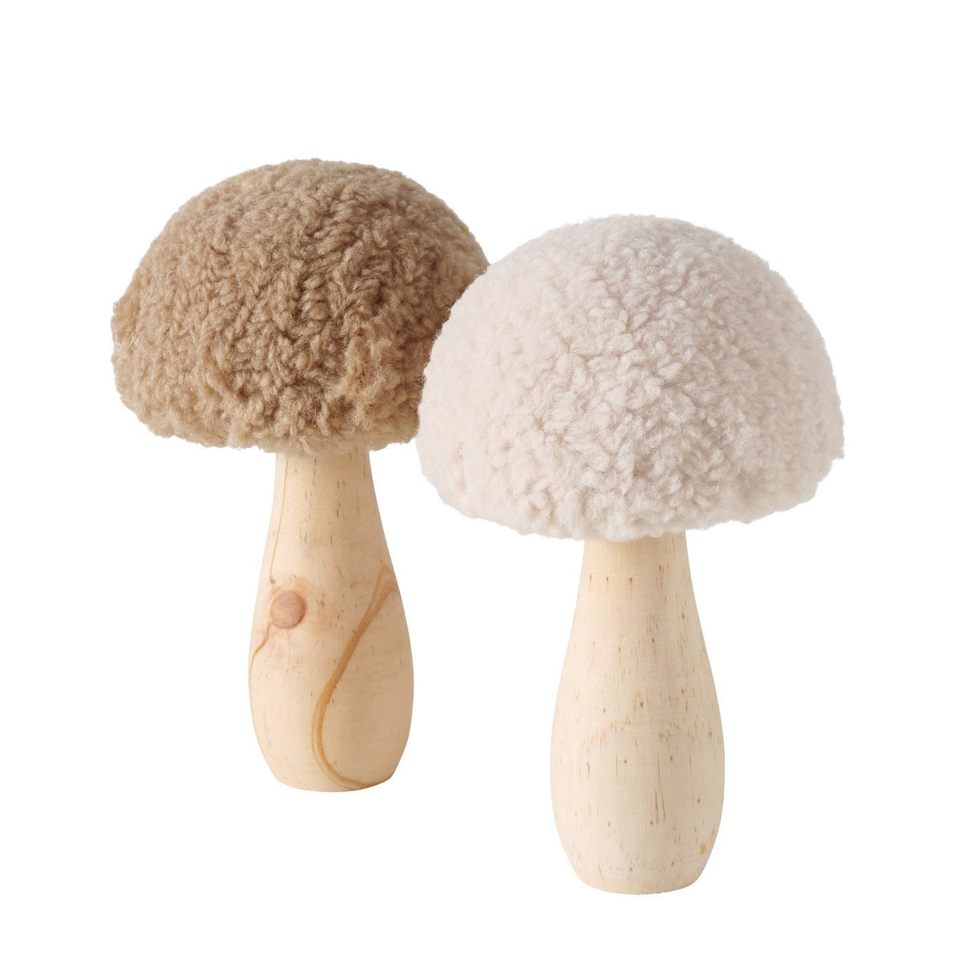 Boltze großer Deko Pilz aus Holz & Textil Plushy