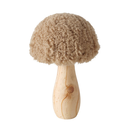 Boltze großer Deko Pilz aus Holz & Textil Plushy