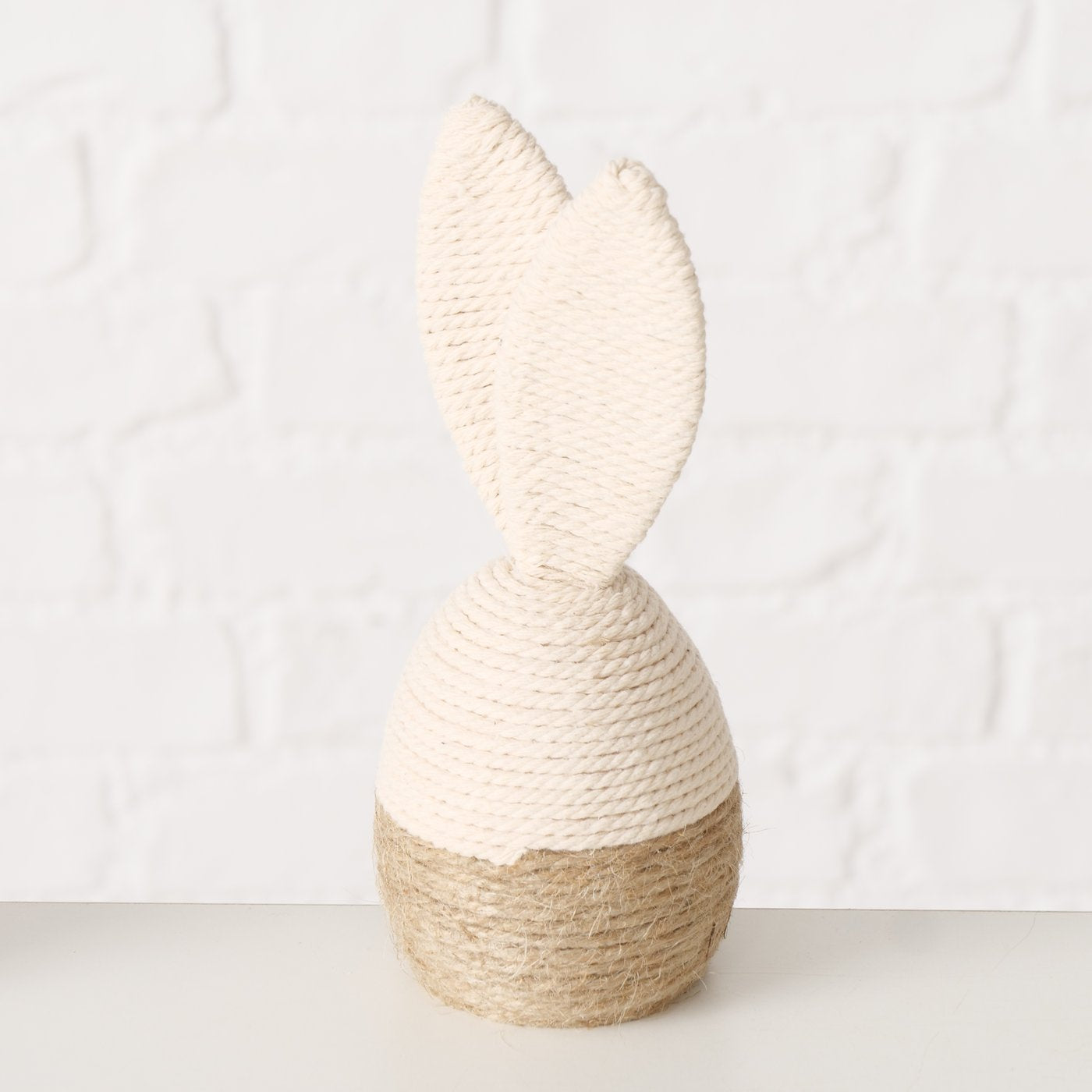 Boltze Dekoaufsteller Nalio Hase Ei stehend aus Jute