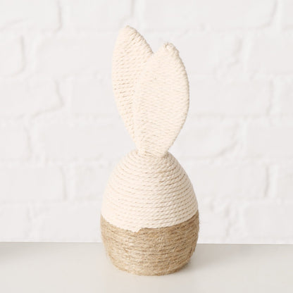 Boltze Dekoaufsteller Nalio Hase Ei stehend aus Jute