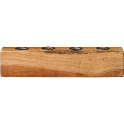 IB Laursen Holzblock Kerzenhalter Unika für 4 Stabkerzen