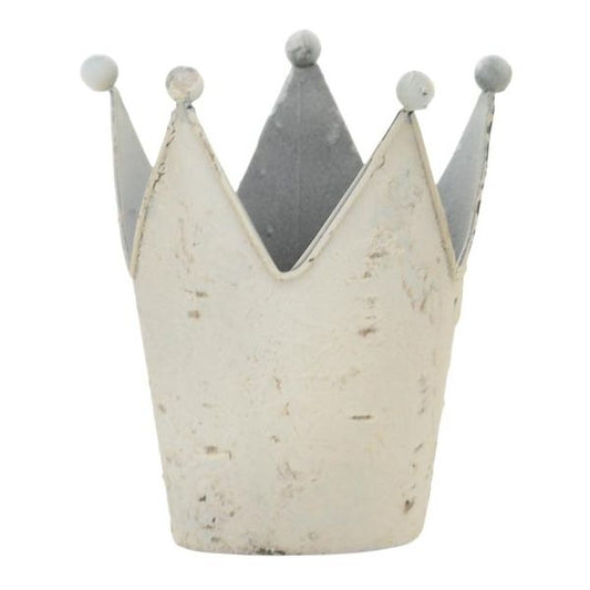 Exner Becher Krone Clair Blanc weiß Metall 13,5 cm H