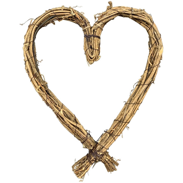 Exner Herz Hänger Willow Rattan 40 cm H