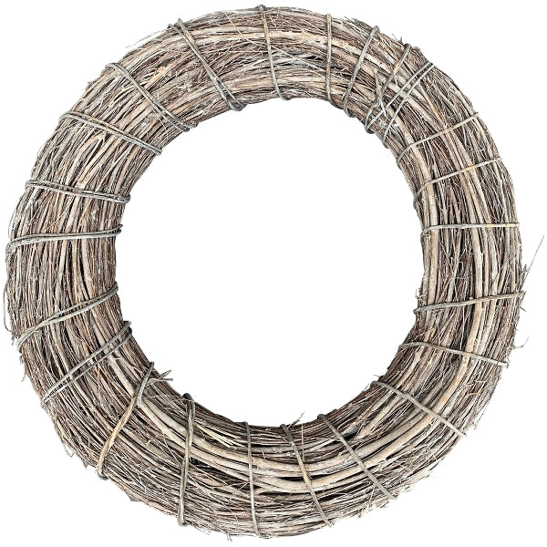 Exner Rattan Kranz Natur geweißt 50 cm Ø