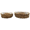 Exner runde Pflanzringe im 2er Set aus Rattan Modell Willow