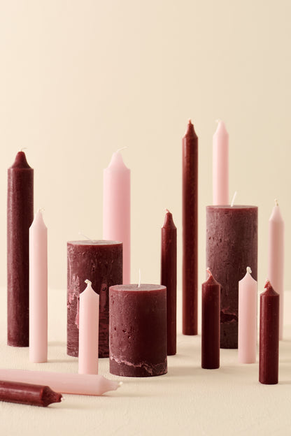 IB Laursen Stabkerze hellrosa rustikal 2,2 cm Ø