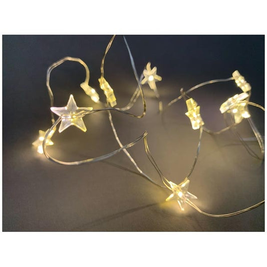 Exner 10er LED Lichterkette Lumiére Sterne mit Timer