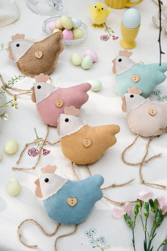 IB Laursen Osterhuhn aus Stoff mit langen Beinen