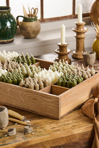 IB Laursen Stabkerze staubig grün rustikal 2,2 cm Ø