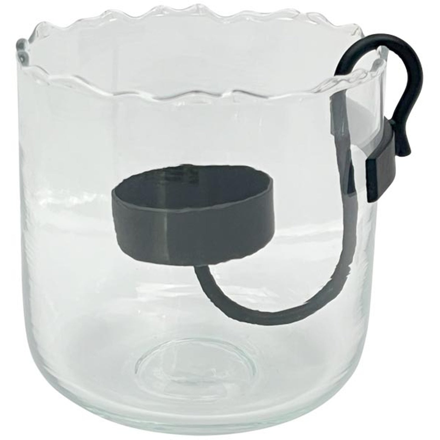 Exner Glas Windlicht Verre 10 cm H mit Kerzenhalter