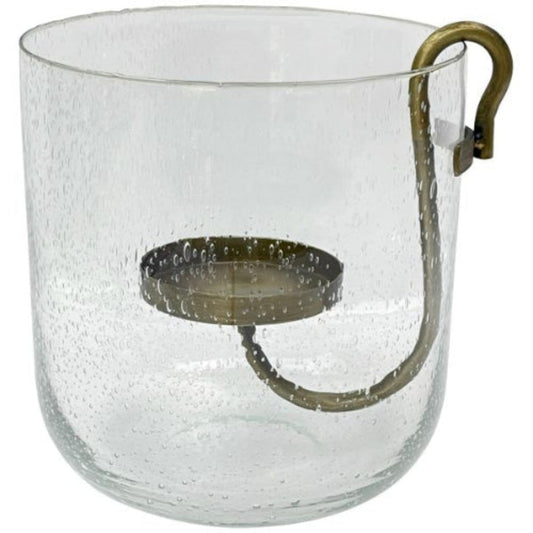 Exner Windlicht Verre Glas mit Kerzenhalter 19 cm H