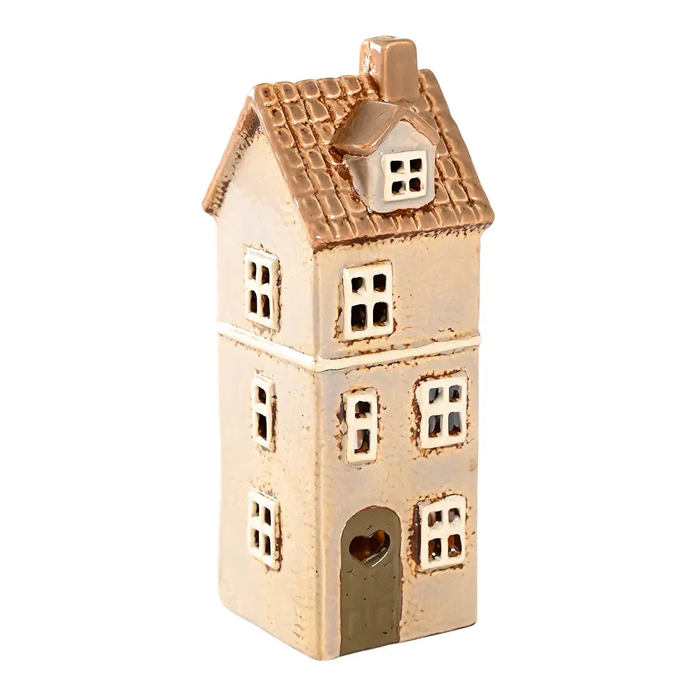 Det Gamle Apotek Keramikhaus Teelichthalter beige