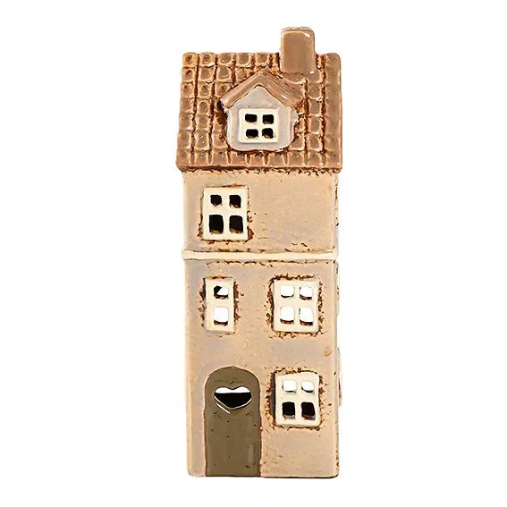 Det Gamle Apotek Keramikhaus Teelichthalter beige