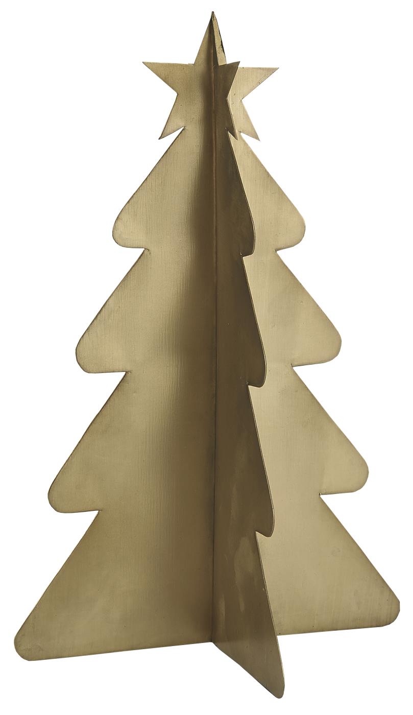 IB Laursen Tannenbaum stehend Metall matt Gold 24 cm H