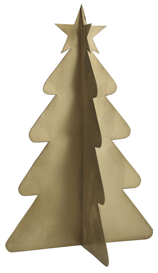 IB Laursen Tannenbaum stehend Metall matt Gold 24 cm H