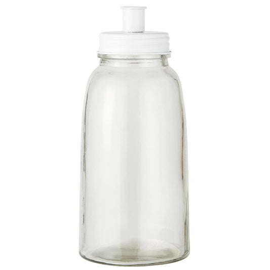 IB Laursen Kerzenhalter Flasche mit Metalldeckel weiß