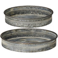 IB Laursen 2 tlg. Set Tablett Urban Garden gemustert aus Metall