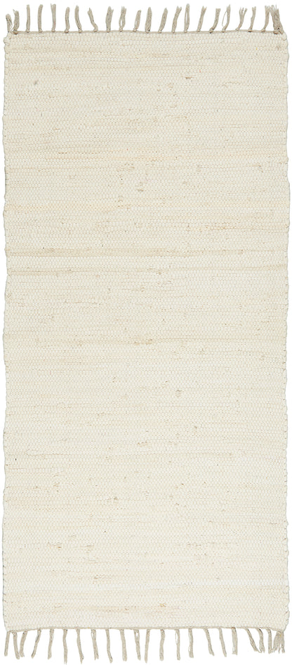 IB Laursen Bodenläufer Teppich mit Fransen creme