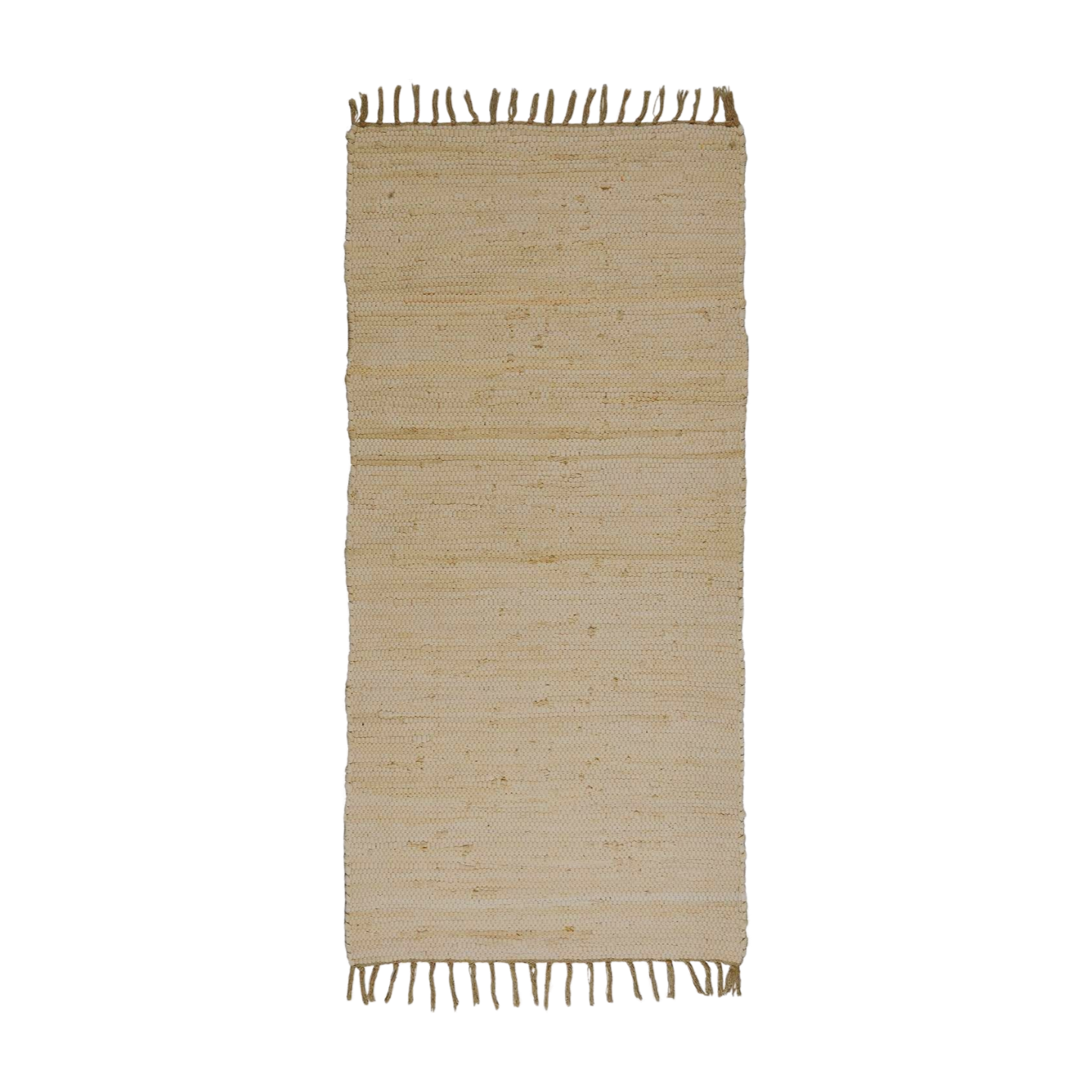 IB Laursen Bodenläufer Teppich mit Fransen creme