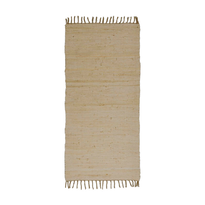 IB Laursen Bodenläufer Teppich mit Fransen creme