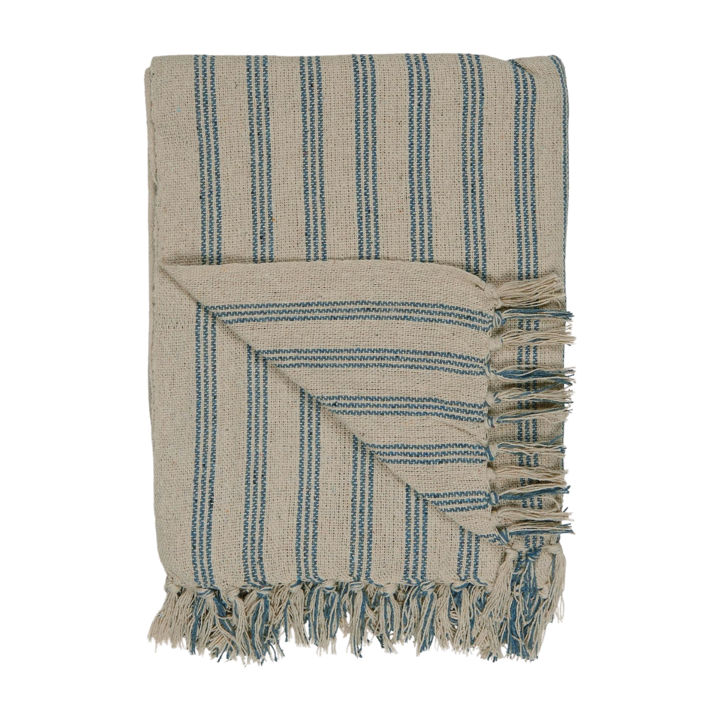 IB Laursen Plaid creme hellblau gestreift