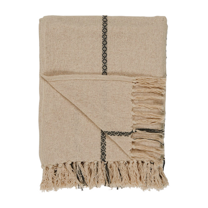 IB Laursen Plaid creme schwarz gestreift