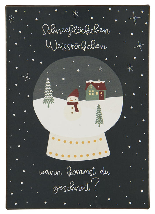 IB Laursen Metallschild Schneeflöckchen Weissröckchen