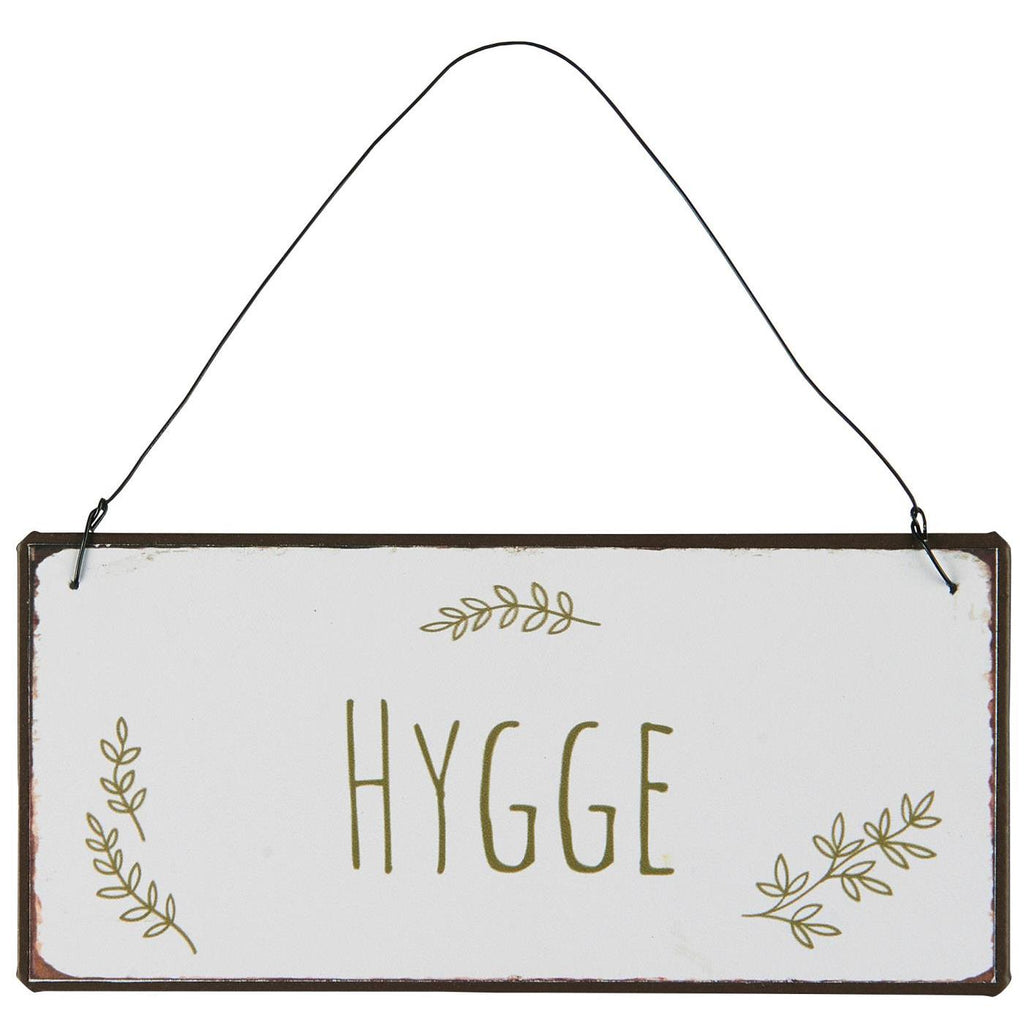 IB Laursen Metallschild Hygge grün weiß