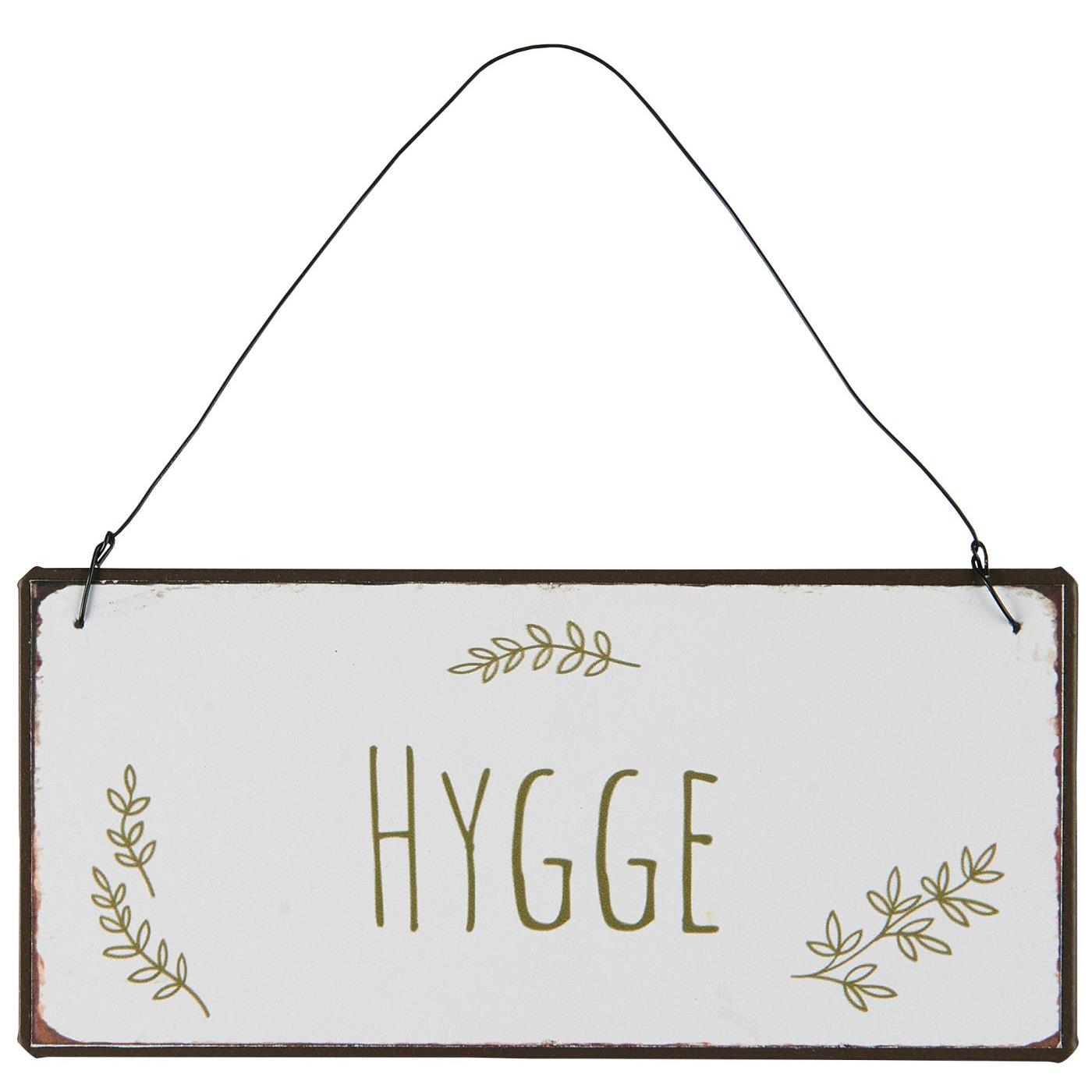 IB Laursen Metallschild Hygge grün weiß