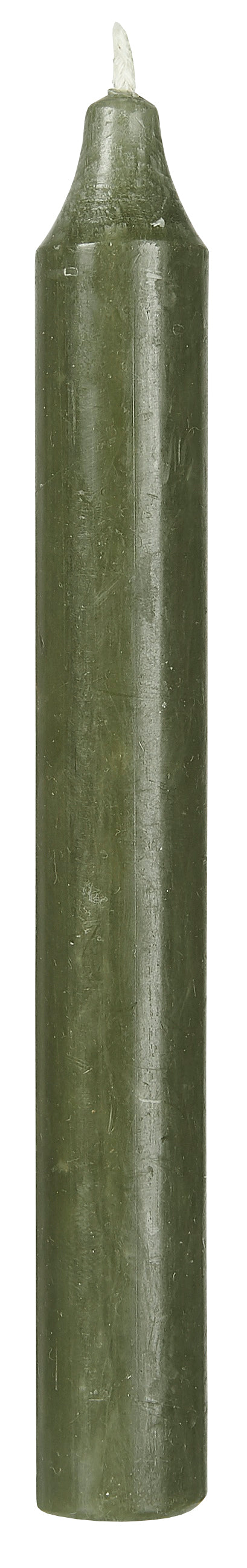 IB Laursen Stabkerze rustikal waldgrün 18 cm hoch