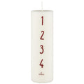 IB Laursen Zahlenkerze Advent 1- 4 weiß rot