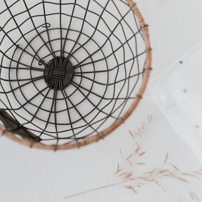 Eulenschnitt Drahtkorb handgefertigt 25 cm