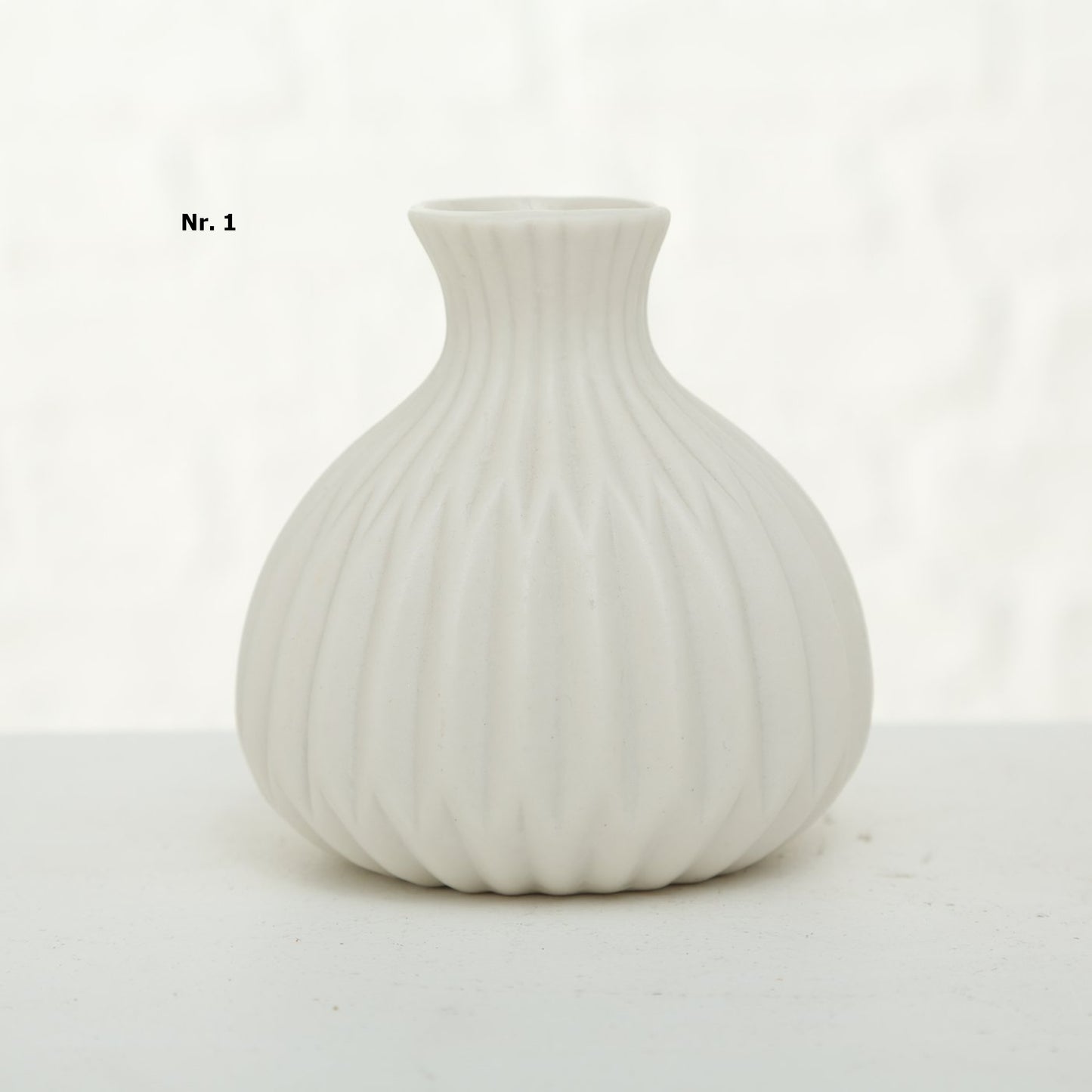 Boltze Matte Vase weiß Modell Esko