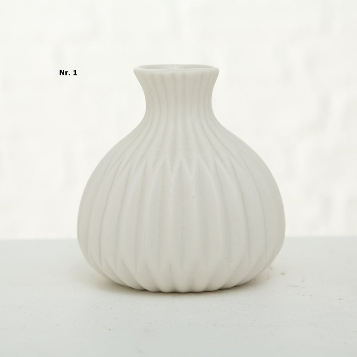 Boltze Matte Vase weiß Modell Esko
