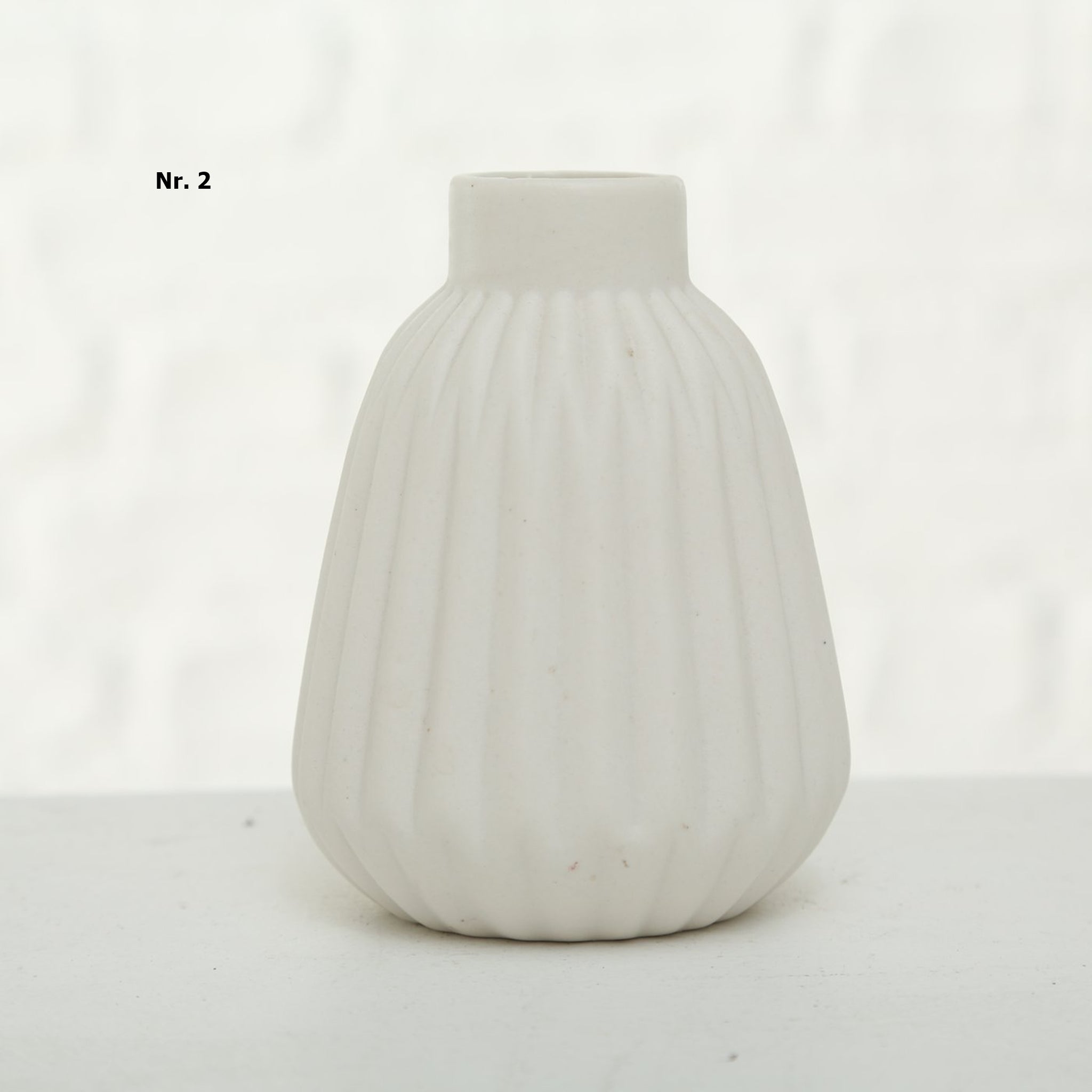 Boltze Matte Vase weiß Modell Esko