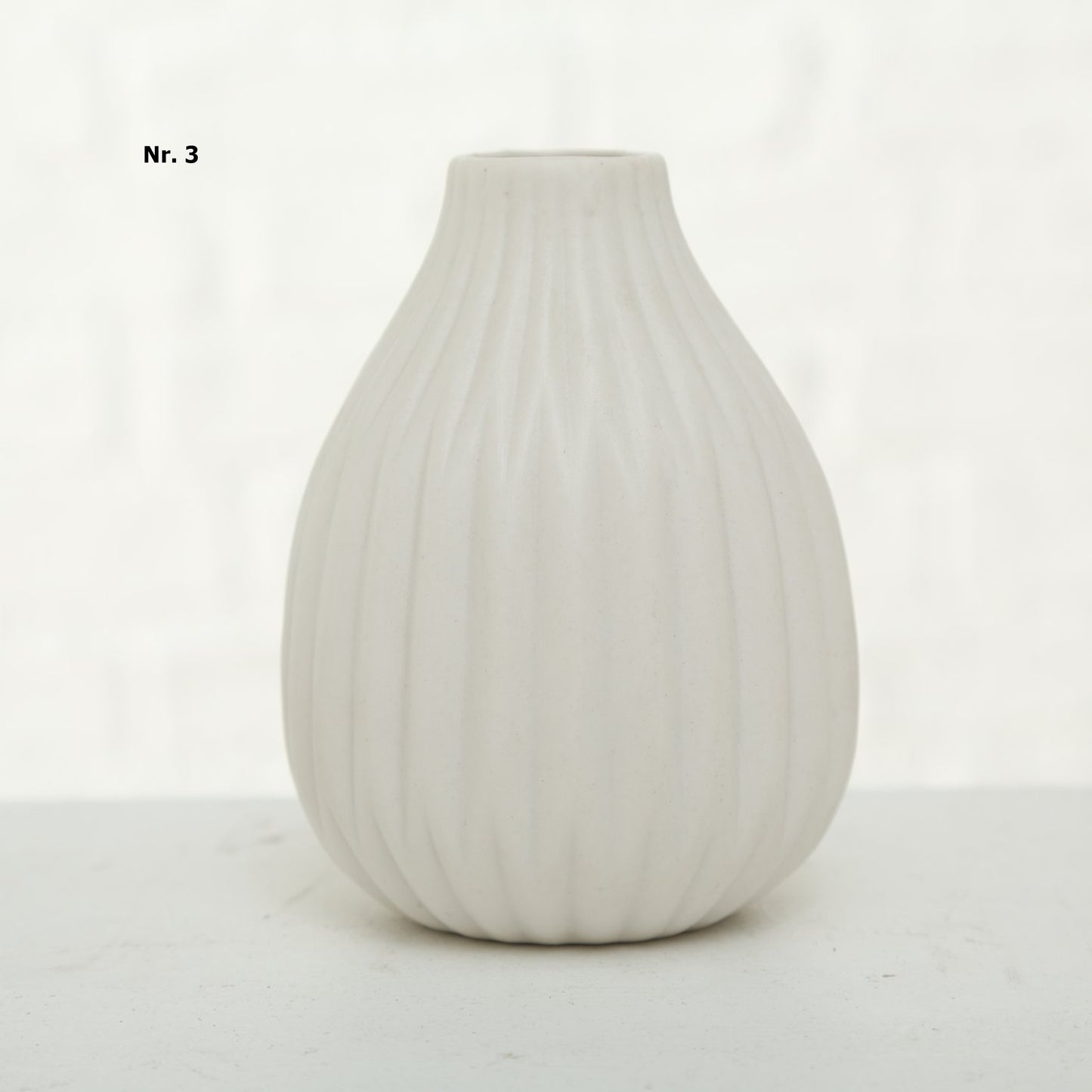 Boltze Matte Vase weiß Modell Esko