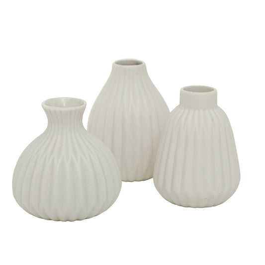 Boltze Matte Vase weiß Modell Esko