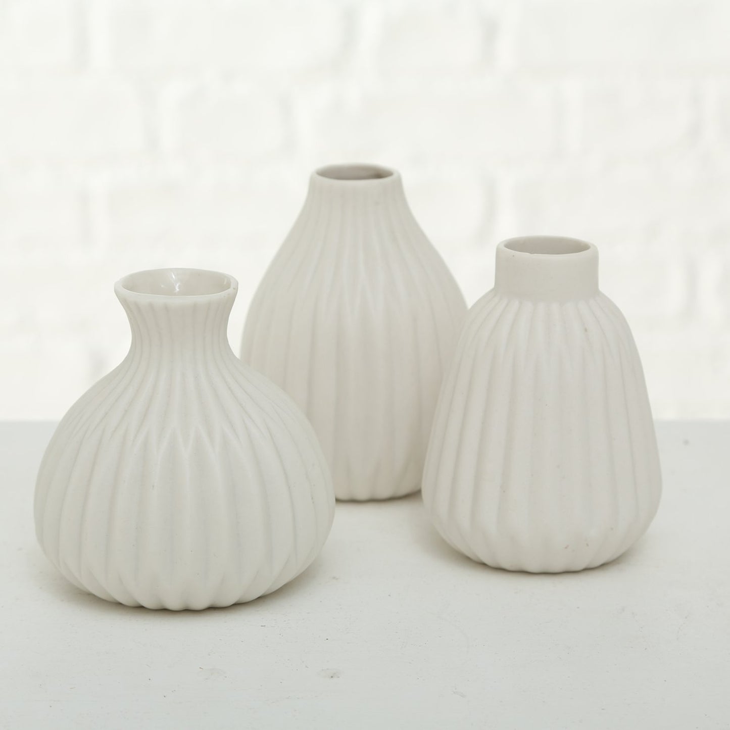 Boltze Matte Vase weiß Modell Esko