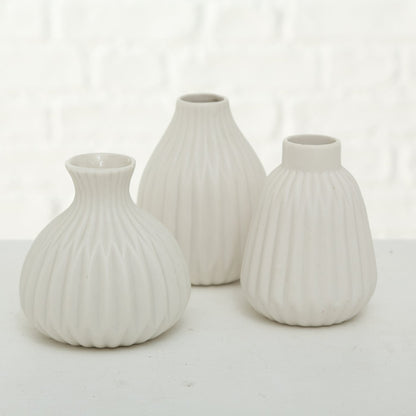 Boltze Matte Vase weiß Modell Esko