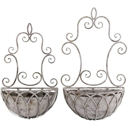 Exner großer Blumentopf Shabby ArtFerro Metall braun