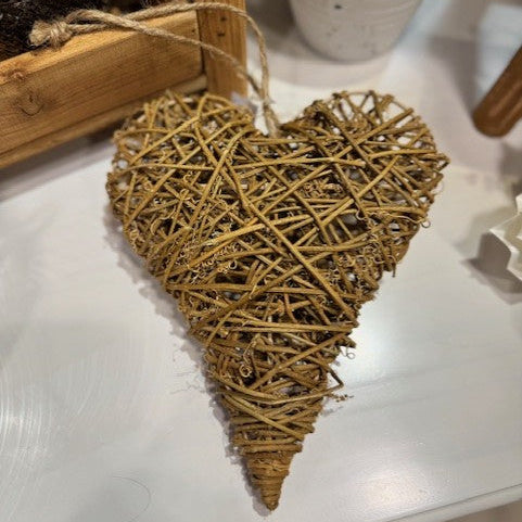 Exner Herz Hänger Natur Modell Willow aus Wein Rebe