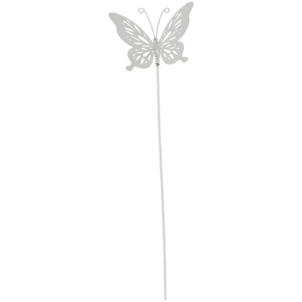 Exner Schmetterling Garten Stecker ClairBlanc weiß