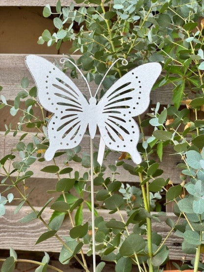 Exner Schmetterling Garten Stecker ClairBlanc weiß