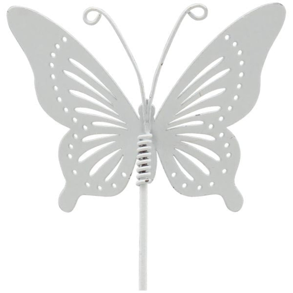 Exner Schmetterling Garten Stecker ClairBlanc weiß