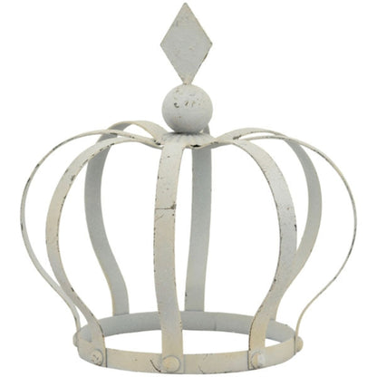 Exner Shabby Metall Deko Krone Clair Blanc weiß creme