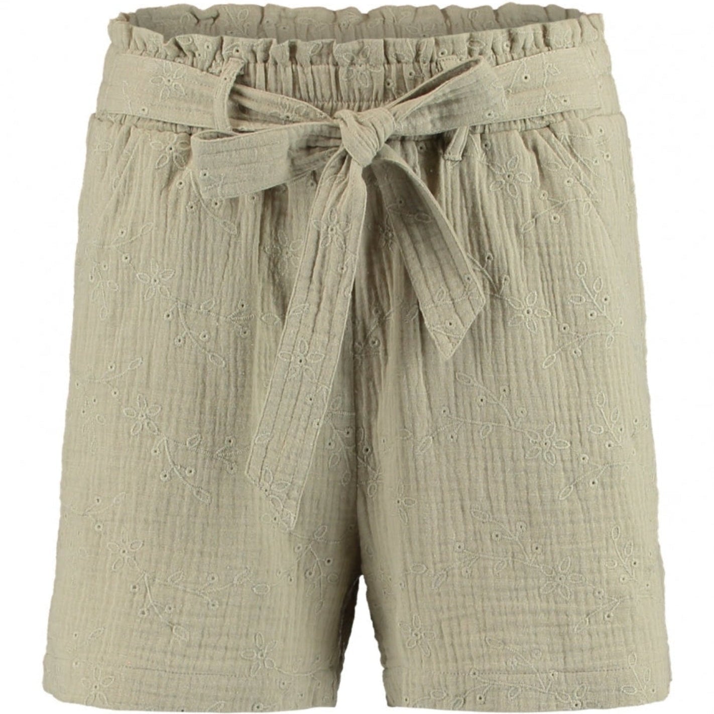 Hailys kurze Shorts El44odie mit Lochstickerei Khaki